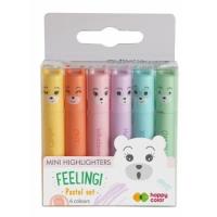 Opakowanie Zakreślacze mini 6 kolorów pastel HAPPY COLOR