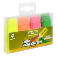 Zakreślacze mini neon 4 kolory CRICCO. Wydawca: Cricco. SmakLiter.pl Opakowanie Zakreślacze mini neon 4 kolory CRICCO