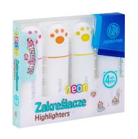 Zakreślacze z uszkami Astrapen Animals neon 4 kolory. Wydawca: ASTRA art-pap. SmakLiter.pl Opakowanie Zakreślacze z uszkami Astrapen Animals neon 4 kolory