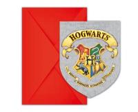 Opakowanie Zaproszenia Harry Potter Hogwarts House 6szt.