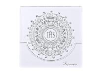 Opakowanie Zaproszenia komunijne z ornamentem srebrny 10szt