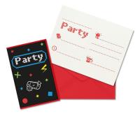 Opakowanie Zaproszenia z kopertami Gaming Party 6szt