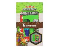 Opakowanie Zaproszenia z kopertami Minecraft 6szt