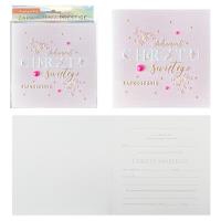 Opakowanie Zaproszenie Chrzest 5szt