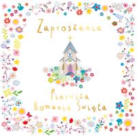 Opakowanie Zaproszenie - Komunia dom Boży (5szt)