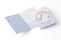 Opakowanie Zaproszenie na urodziny jednorożec Unicorn 5 szt.