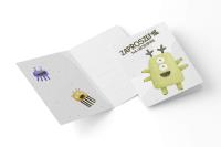 Opakowanie Zaproszenie na urodziny Monster 5 szt.
