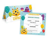 Opakowanie Zaproszenie na urodziny - Potworki 17x15cm