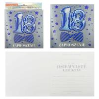 Opakowanie Zaproszenie Urodziny 18 5szt