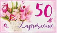 Opakowanie Zaproszenie Urodziny 50 (10szt)
