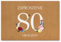 Opakowanie Zaproszenie Urodziny 80 ZT42 (10szt.)