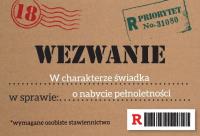 Opakowanie Zaproszenie Urodziny Osiemnastka ZA-104 (10szt.)