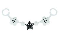Opakowanie Zawieszka do wózka czarno-biała 2 kwiatki, gwiazda