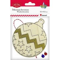 Opakowanie Zawieszka drewniana bombka 104x126mm