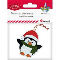 Opakowanie Zawieszka drewniana pingwin 71x73mm