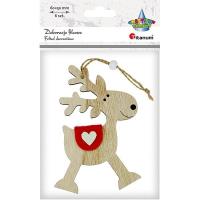 Opakowanie Zawieszka drewniana renifer 90x130mm