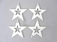 Opakowanie Zawieszka gwiazdki drewniane 4szt