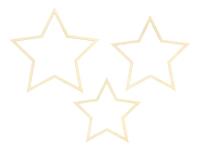 Opakowanie Zawieszki dekoracyjne Gwiazdy mix 3szt