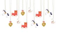 Opakowanie Zawieszki do prezentów Ciuchcia 12 elementów