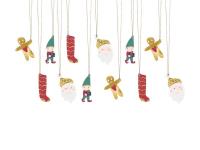 Zawieszki do prezentów Mikołaj MIX 12szt. Wydawca: PartyDeco. SmakLiter.pl Opakowanie Zawieszki do prezentów Mikołaj MIX 12szt