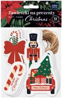 Opakowanie Zawieszki na prezent 12szt Christmas