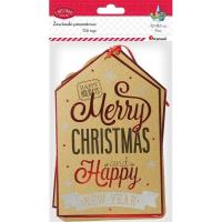Opakowanie Zawieszki prezentowe Merry Christmas 6szt
