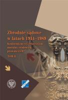 Okładka książki Zbrodnie sądowe w latach 1944-1989