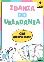 Zdania do układania. Gra logopedyczna. Autor: Grażyna Małgorzata Nowak. SmakLiter.pl Okładka książki Zdania do układania. Gra logopedyczna