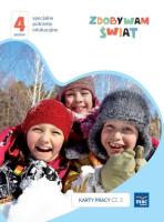 Zdobywam świat. Karty pracy c.2 zima Poziom 4. Autor: Justyna Hadryś. SmakLiter.pl Okładka książki Zdobywam świat. Karty pracy c.2 zima Poziom 4