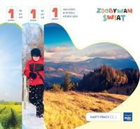 Zdobywam świat. Karty pracy cz.1-3 Poziom 1. Autor: Justyna Hadryś. SmakLiter.pl Okładka książki Zdobywam świat. Karty pracy cz.1-3 Poziom 1