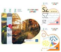 Zdobywam świat. Karty pracy cz.1-3 Poziom 2. Autor: Justyna Hadryś. SmakLiter.pl Okładka książki Zdobywam świat. Karty pracy cz.1-3 Poziom 2
