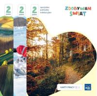 Zdobywam świat. Karty pracy cz.1-3 Poziom 2. Autor: Justyna Hadryś. SmakLiter.pl Okładka książki Zdobywam świat. Karty pracy cz.1-3 Poziom 2
