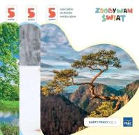 Zdobywam świat. Karty pracy cz.1-3 Poziom 5. Autor: Justyna Hadryś. SmakLiter.pl Okładka książki Zdobywam świat. Karty pracy cz.1-3 Poziom 5