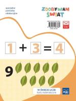 Zdobywam świat W świecie liczb Karty matematyczne. Autor: Justyna Hadryś. SmakLiter.pl Okładka książki Zdobywam świat W świecie liczb Karty matematyczne