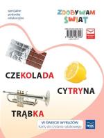 Zdobywam świat W świecie słów karty do czytania. Autor: Justyna Hadryś. SmakLiter.pl Okładka książki Zdobywam świat W świecie słów karty do czytania