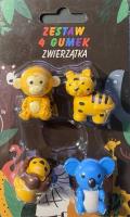 Opakowanie Zestaw 4 gumek. Zwierzątka