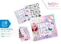 Zestaw 50 tatuaży WOW00114. Wydawca: Kids Euroswan. SmakLiter.pl Opakowanie Zestaw 50 tatuaży WOW00114