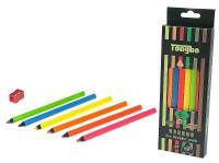 Opakowanie Zestaw 6 kredek trójkątnych z temperówką