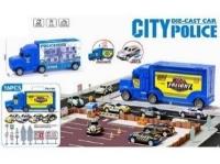 Opakowanie Zestaw aut w ciężarówce Policja