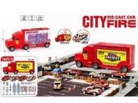 Opakowanie Zestaw aut w ciężarówce Straż Pożarna