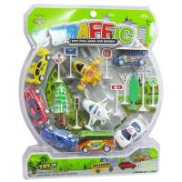 Opakowanie Zestaw aut + znaki 8szt