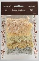 Opakowanie Zestaw cekiny kremowych 6mm 30g