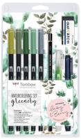Zestaw do akwareli Greenery. Wydawca: Tombow. SmakLiter.pl Opakowanie Zestaw do akwareli Greenery