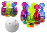 Zestaw do gry w kręgle 6el przeźroczyste kolorowe. Wydawca: Leantoys. SmakLiter.pl Opakowanie Zestaw do gry w kręgle 6el przeźroczyste kolorowe