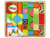 Opakowanie Zestaw drewnianych klocków Zamek kształty