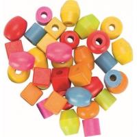 Opakowanie Zestaw drewnianych koralików do nawlekania