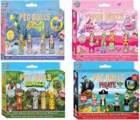 Opakowanie Zestaw drewnianych laleczek do pomalowania mix