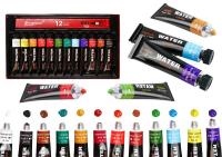 Opakowanie Zestaw farb akrylowych w tubce 12 kolorów