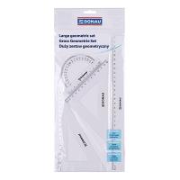 Zestaw geometryczny duży transparentny. Wydawca: Donau. SmakLiter.pl Opakowanie Zestaw geometryczny duży transparentny