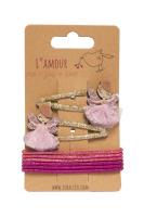 Opakowanie Zestaw gumek i spinek z wróżkami